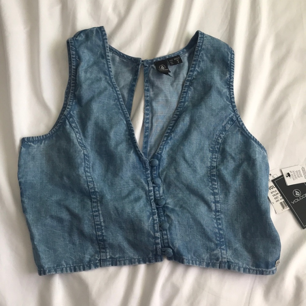 cute denim crop top